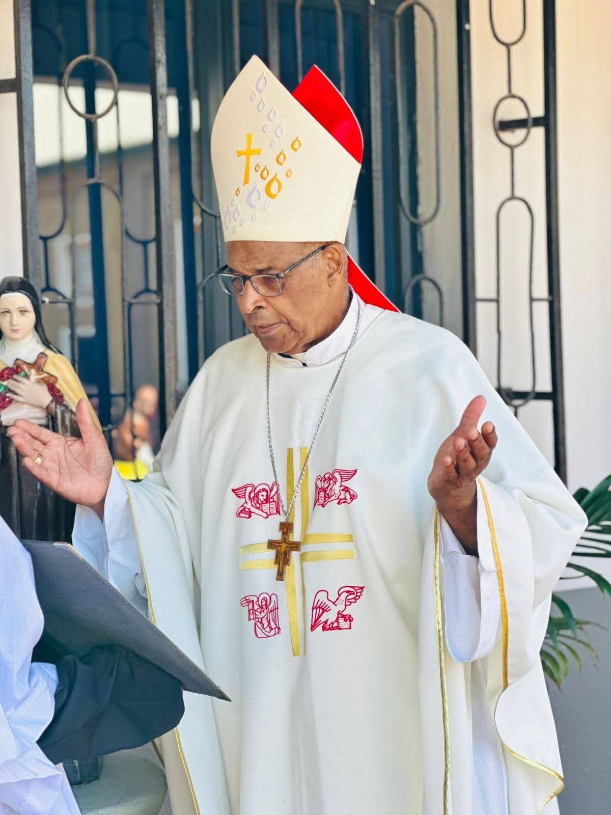 Blessing at a school Mass